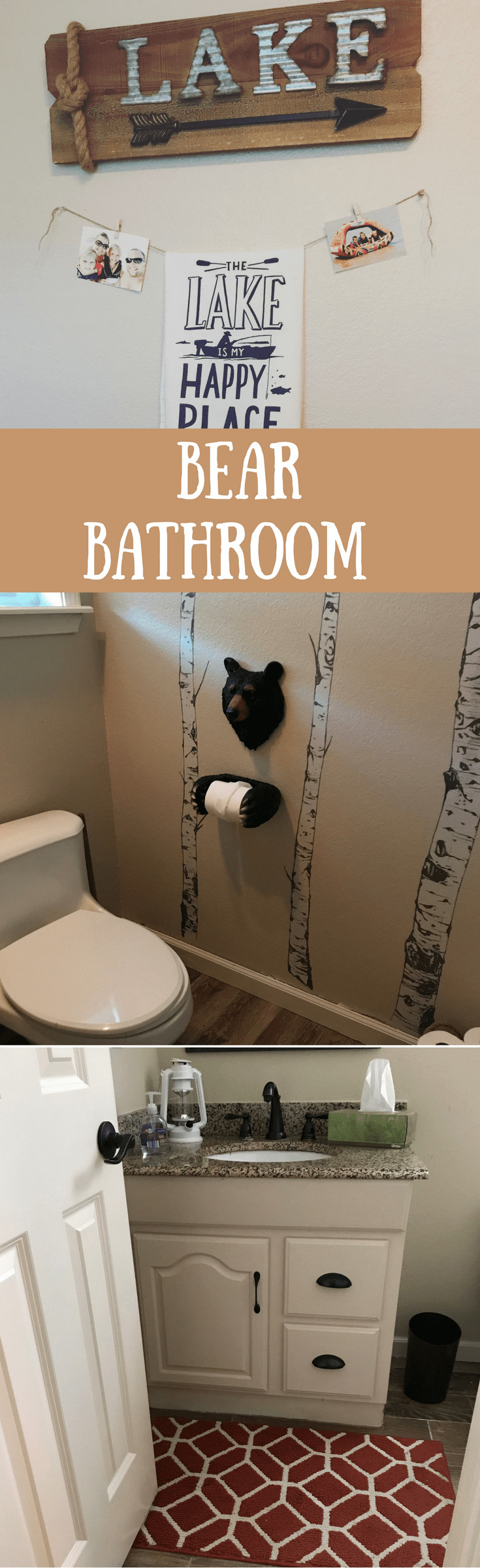 Bear Bathroom Update - Fun for an Outdoor or Lake Style Bathroom
