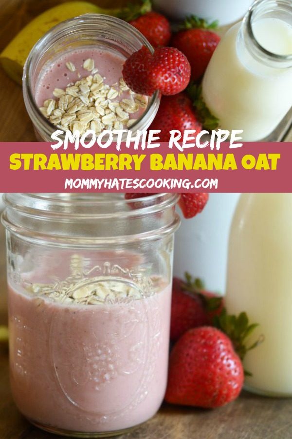 strawberry banana oat smoothie