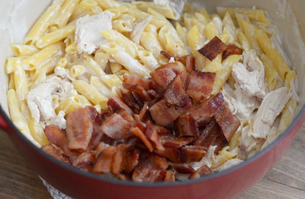 Penne Chicken Alfredo with Smoked Bacon