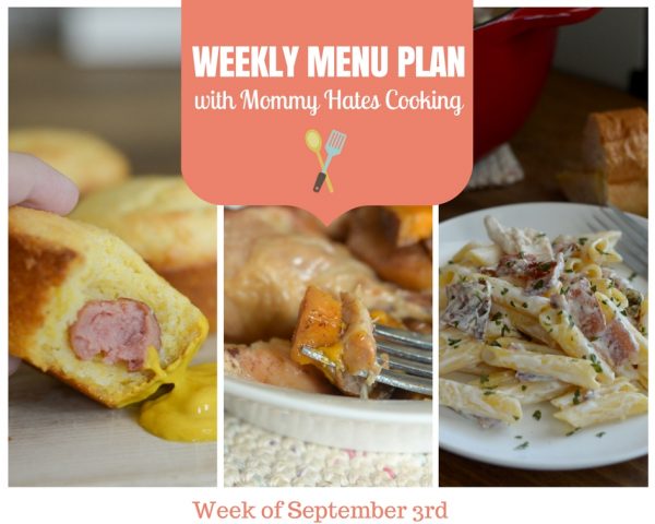 Weekly Menu Plan - Week of September 3rd