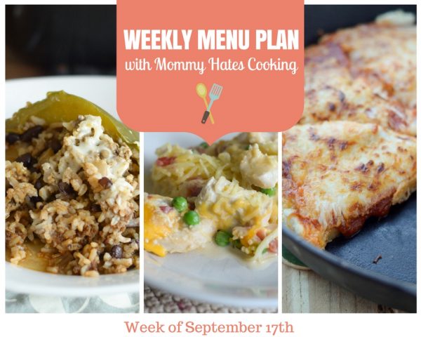 Menu Plan Monday - Week of September 17th