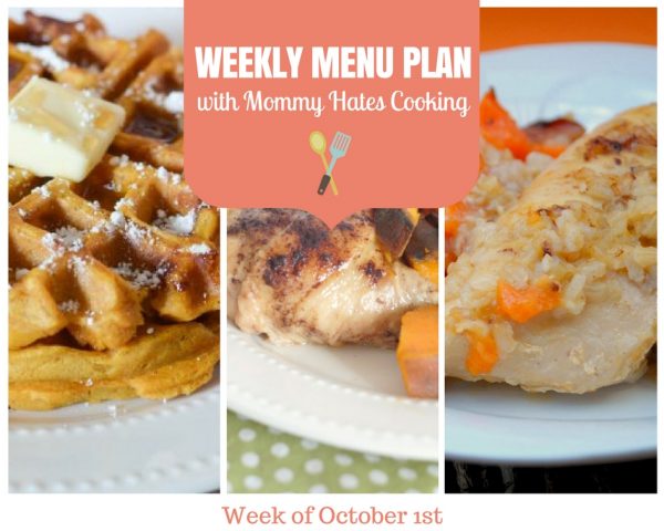 Weekly Menu Plan - Week of October 1st