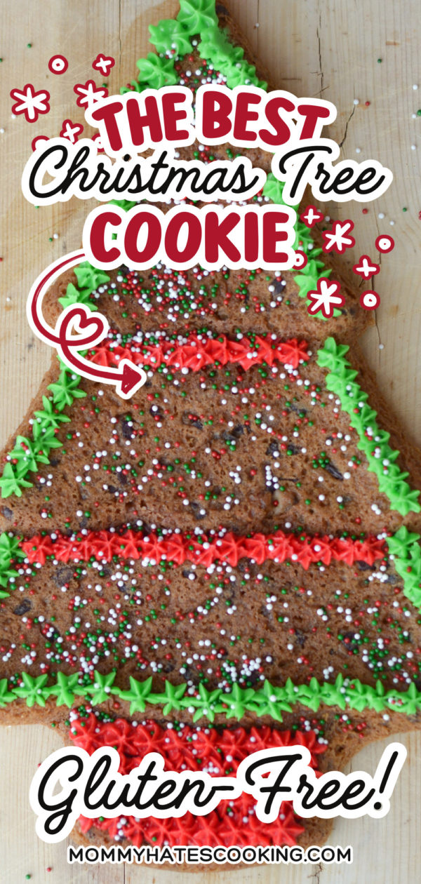 gluten free christmas tree cookie cake recipe