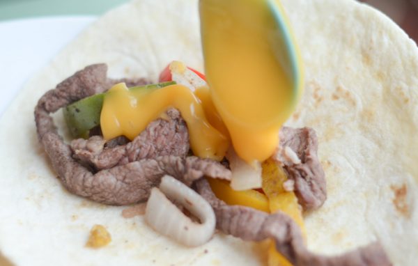 Air Fryer Steak Fajitas with Onions and Peppers