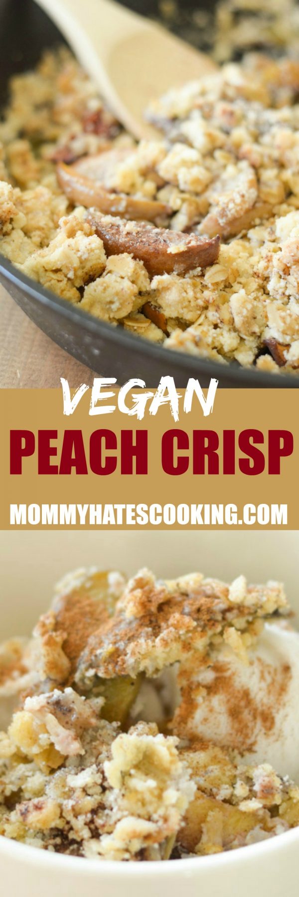 Easy Vegan Peach Crisp