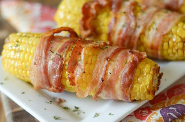 Air Fryer Bacon Wrapped Corn on the Cob