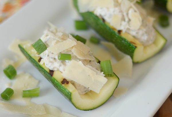 Gluten Free Chicken Salad Zucchini Boats Recipe
