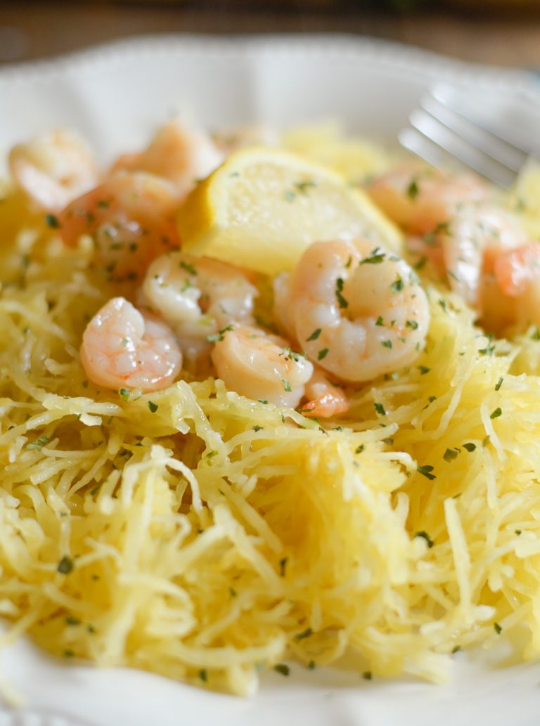 Gluten Free Shrimp Scampi with Spaghetti Squash - Mommy Hates Cooking