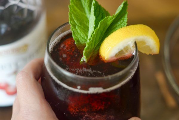 Cherry Mint Spritzer Mocktail #WhatsYourJuiceMadeOf #AD