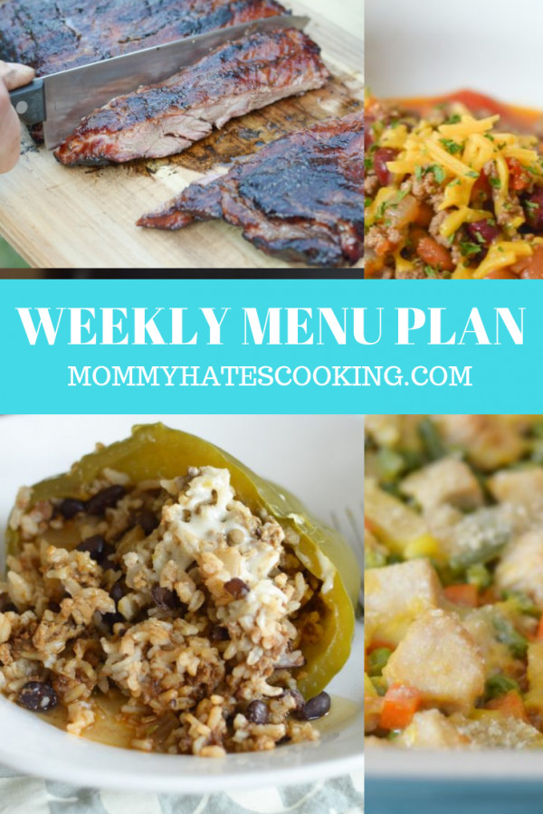 Weekly Menu Plan - Mommy Hates Cooking