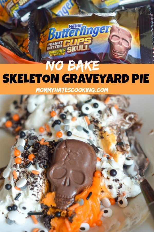 Skeleton Graveyard No Bake Pie