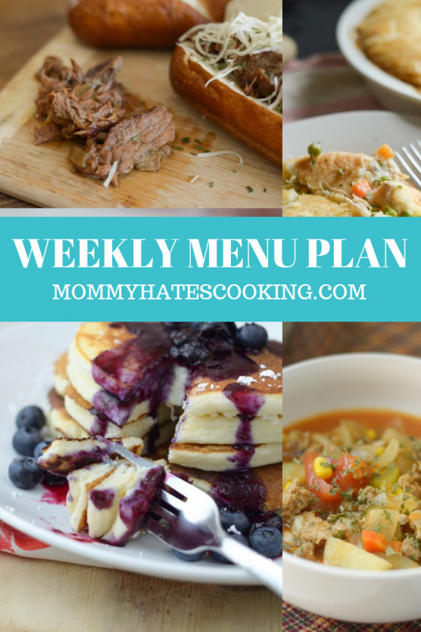 Weekly Menu Plan - Week of October 28th