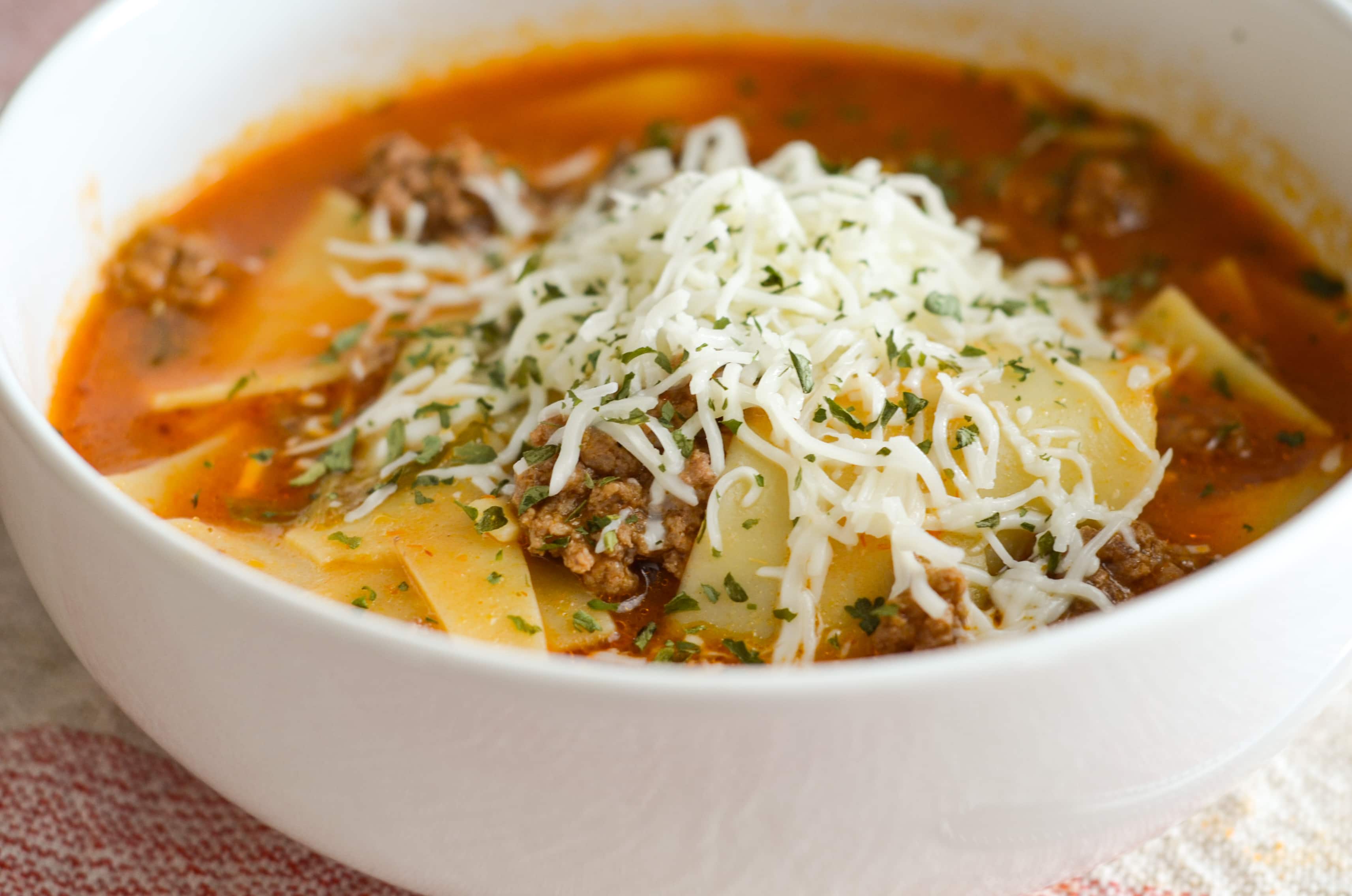 Ninja Foodi Lasagna Soup 
