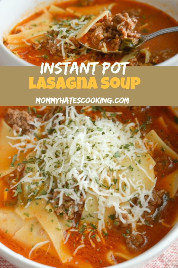 Gluten Free Instant Pot Lasagna Soup