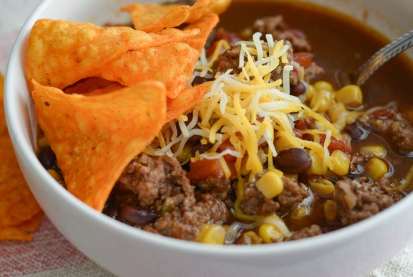slow cooker beef taco soup