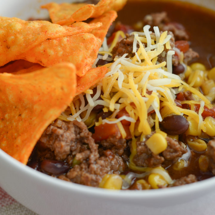 Slow Cooker Beef Taco Soup