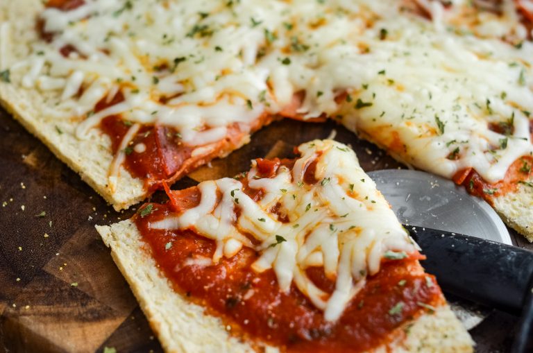 Pepperoni Pizza with Cauliflower Pizza Crust - Mommy Hates Cooking