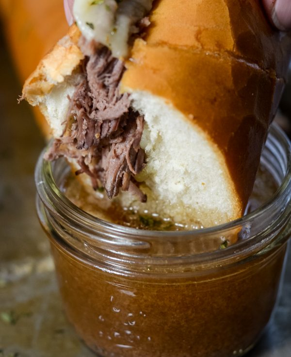 slow cooker french dip sandwiches