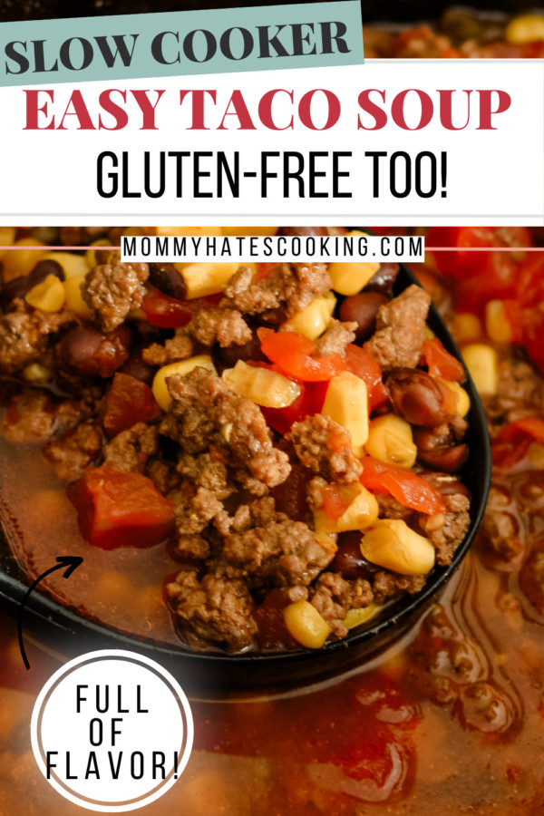 slow cooker beef taco soup