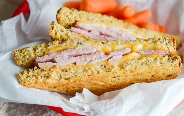 Air Fryer Ham and Cheese Sandwich