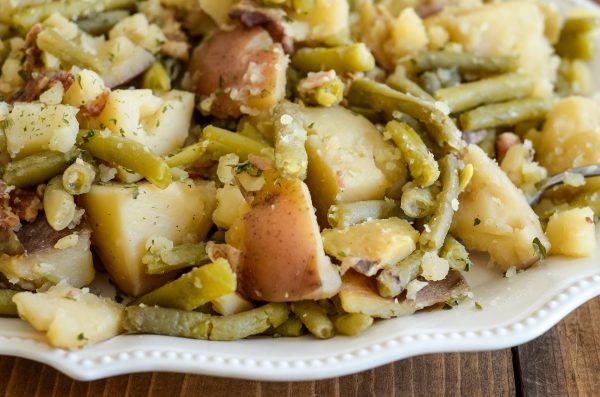 Slow Cooker Green Beans and Potatoes