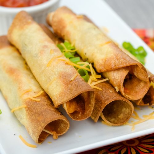 Air Fryer Beef and Bean Taquitos - Mommy Hates Cooking