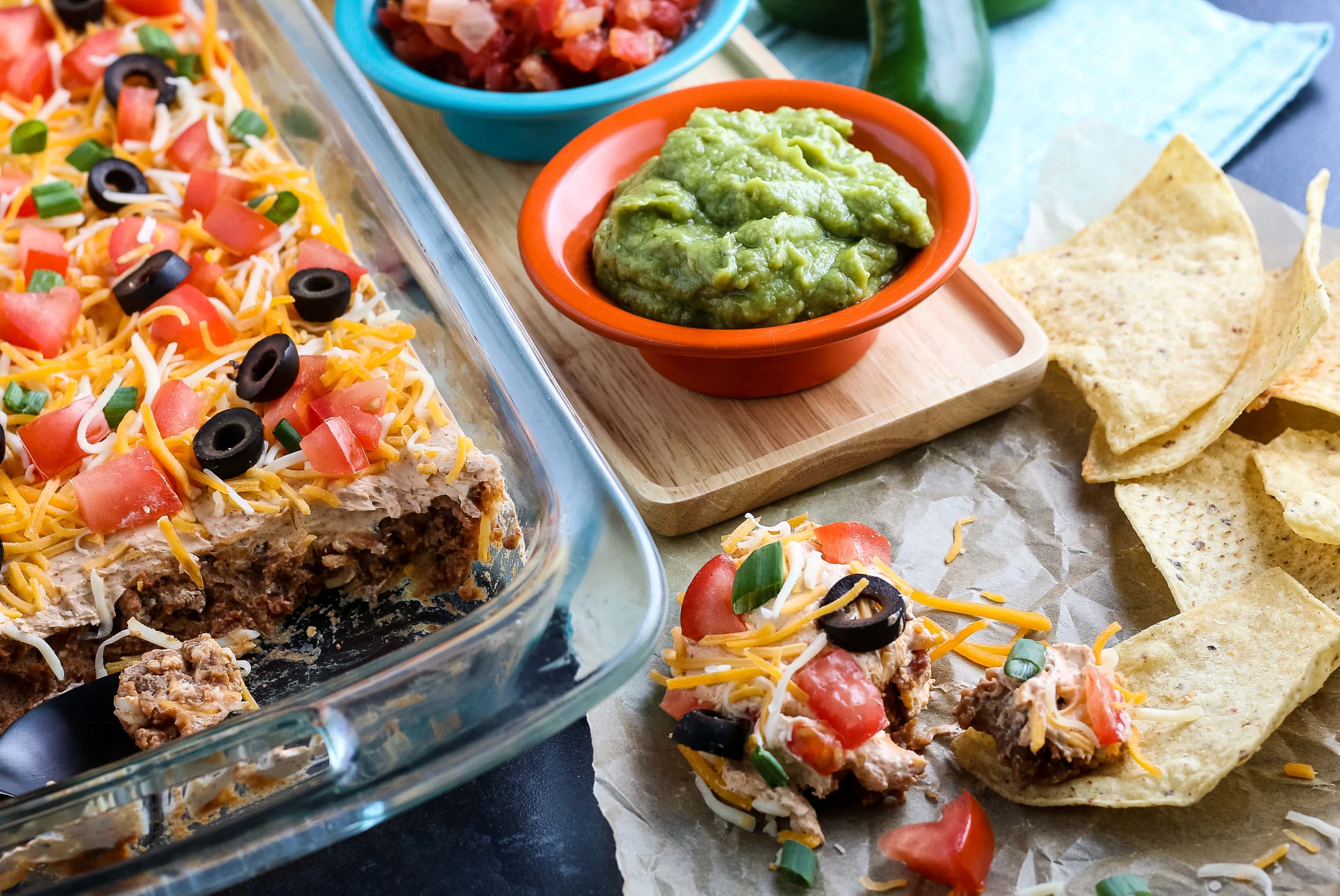 Layered Taco Dip (Gluten-Free) - Mommy Hates Cooking