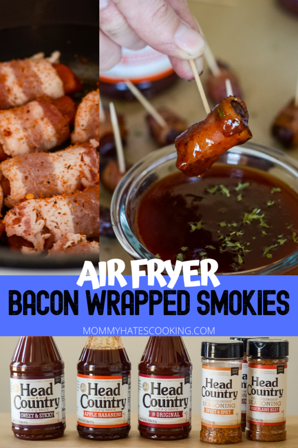 Air Fryer Bacon Wrapped Sausages