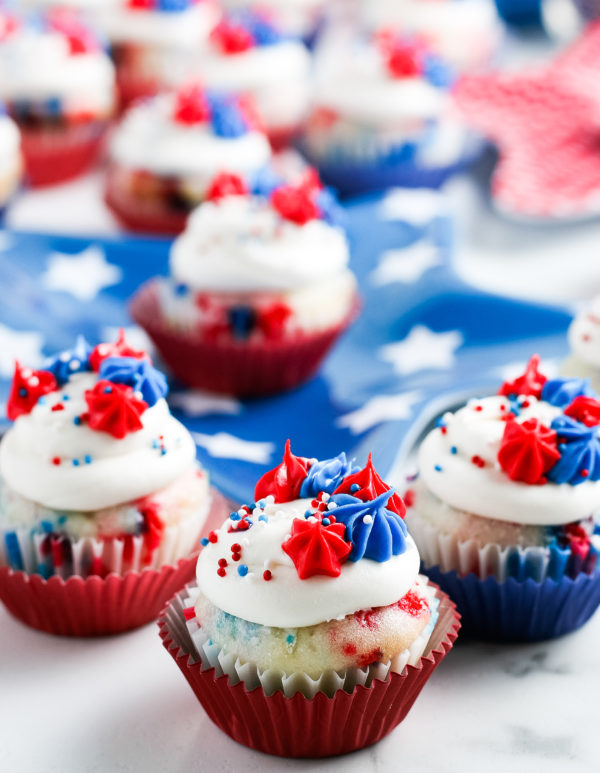 Gluten-Free Mini Patriotic Cupcakes