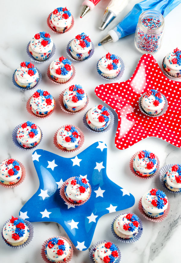 Gluten-Free Mini Patriotic Cupcakes