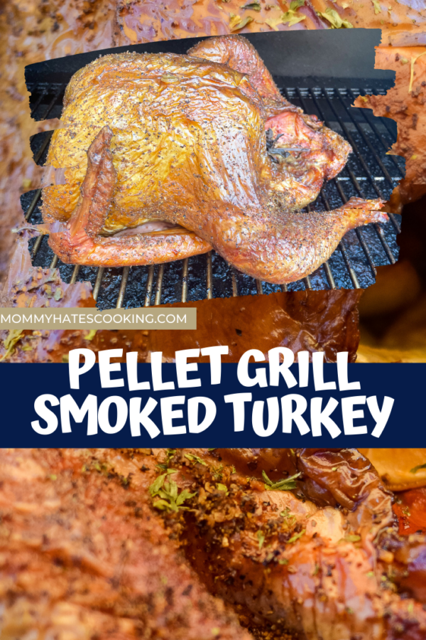smoked turkey in a pellet grill