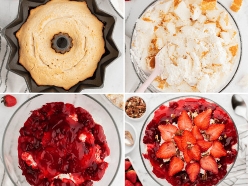 strawberry angel fluff trifle