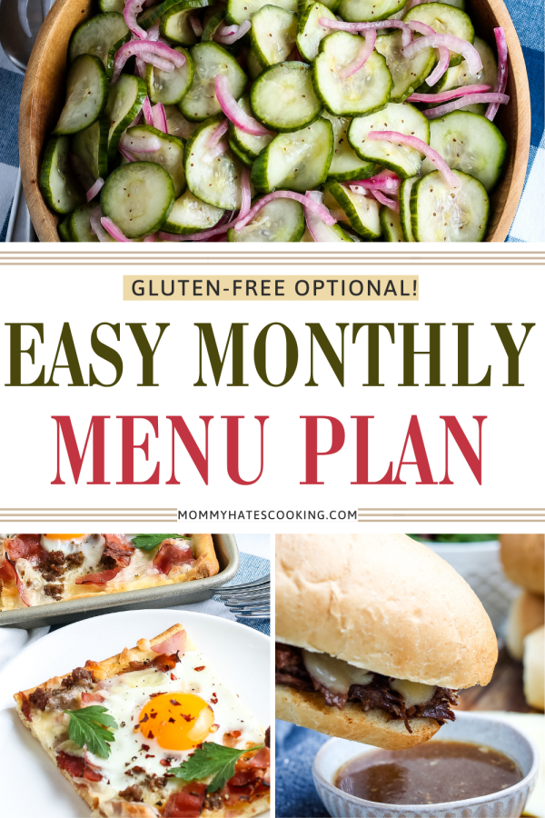 gluten free monthly meal plan