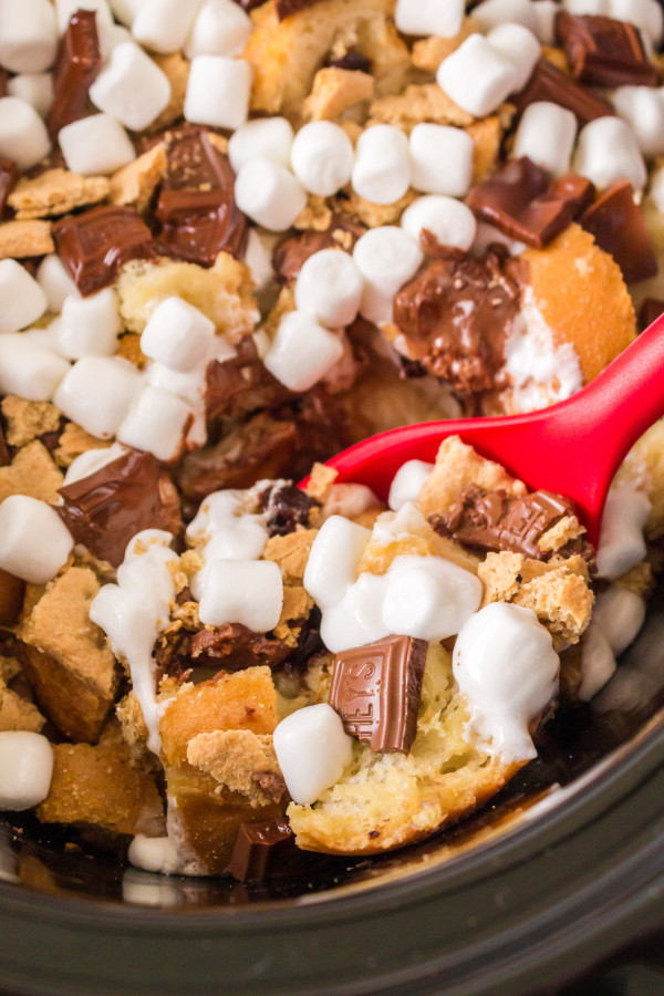 slow cooker s'mores french toast casserole