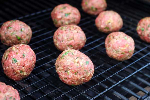 stuffed meatballs on the pellet grill