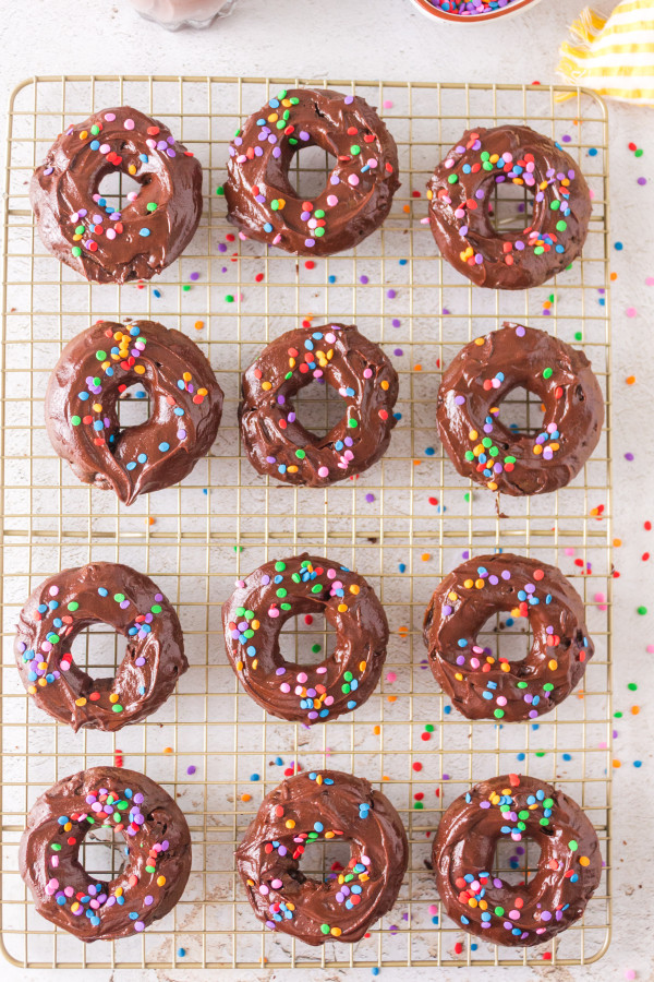 gluten free baked chocolate donuts