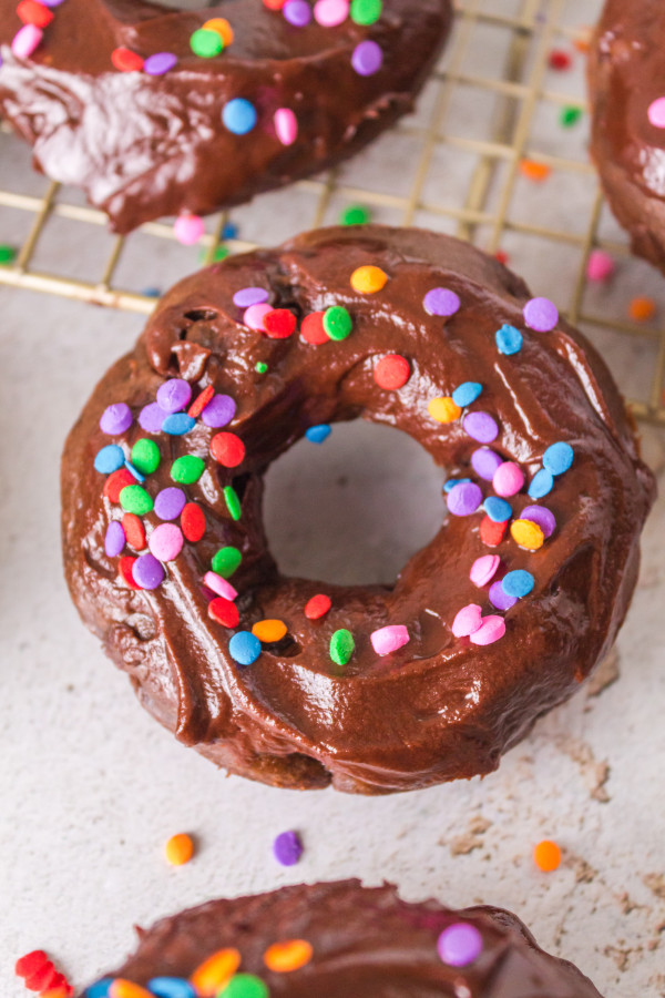 gluten free baked chocolate donuts
