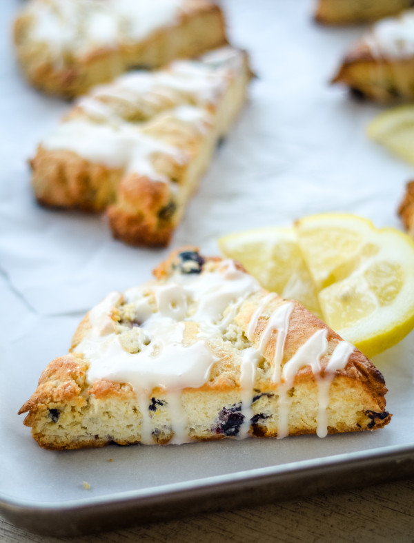 gluten-free lemon blueberry scones