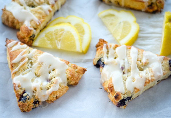 gluten-free lemon blueberry scones