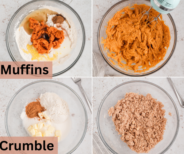 gluten-free pumpkin crumble muffins