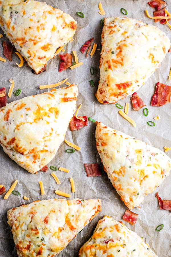 gluten-free bacon cheddar scones