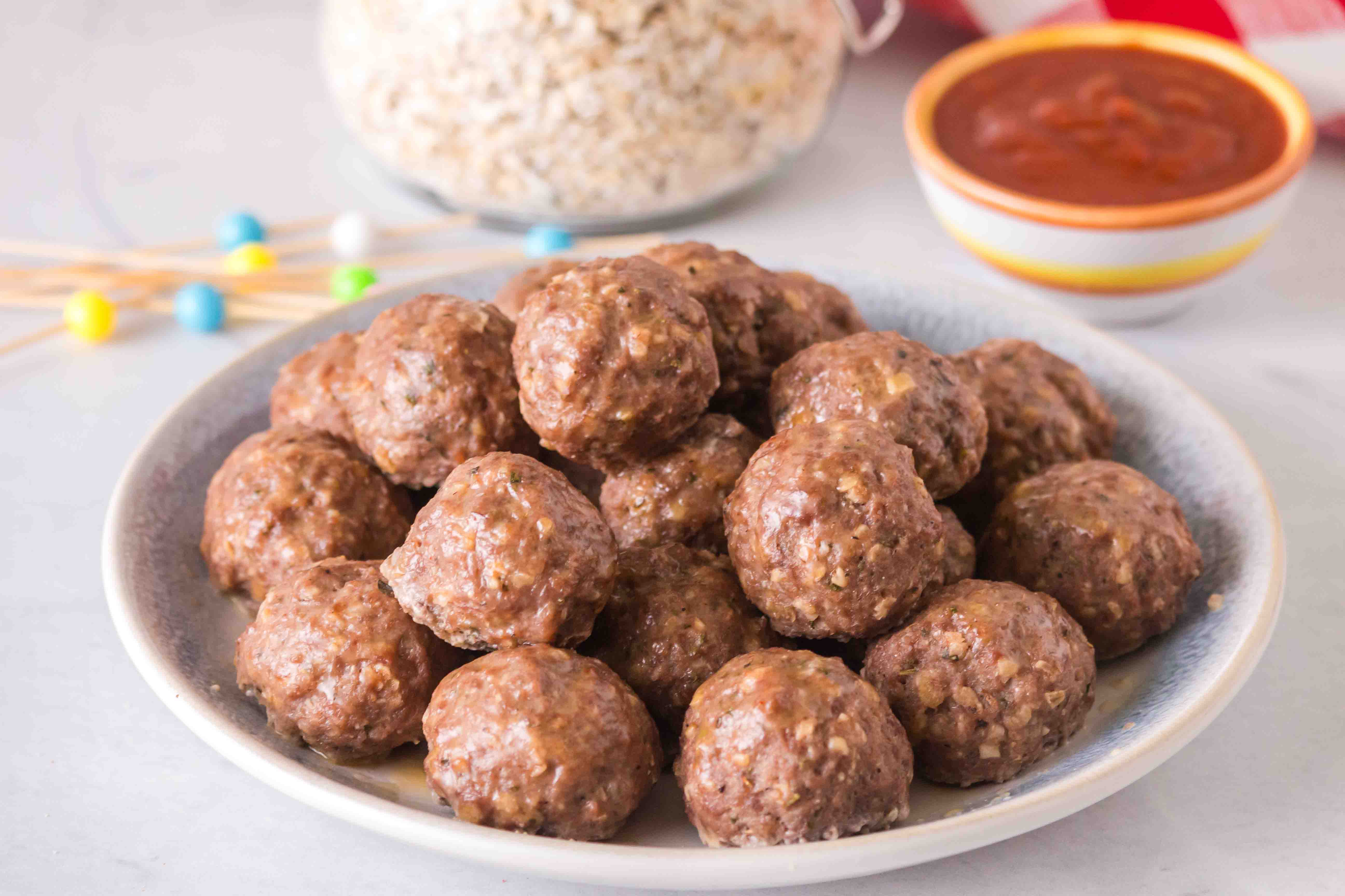 Baked Gluten Free Meatballs with Oatmeal - Mommy Hates Cooking