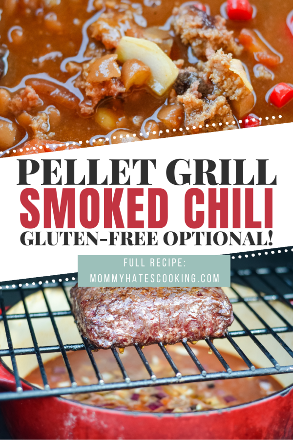 pellet grill smoked chili over the top
