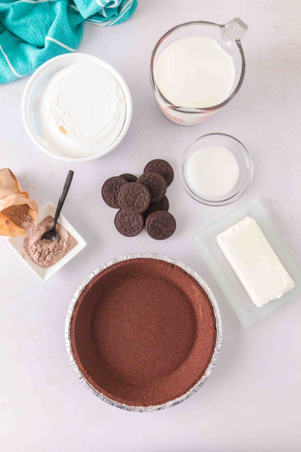 gluten free no bake oreo pudding pie