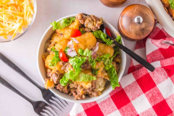 big mac tater tot casserole