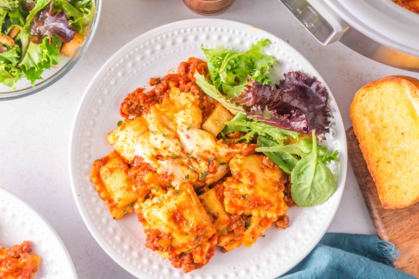 slow cooker ravioli lasagna gluten free