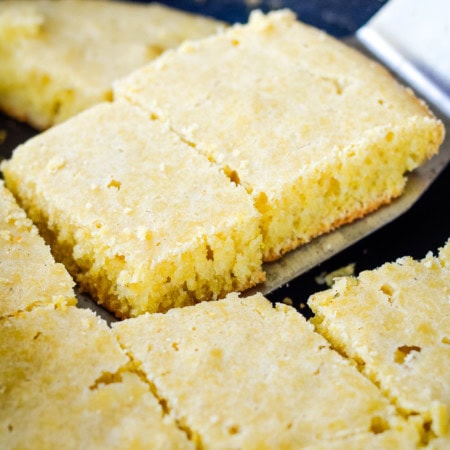 smoked cornbread on pellet grill
