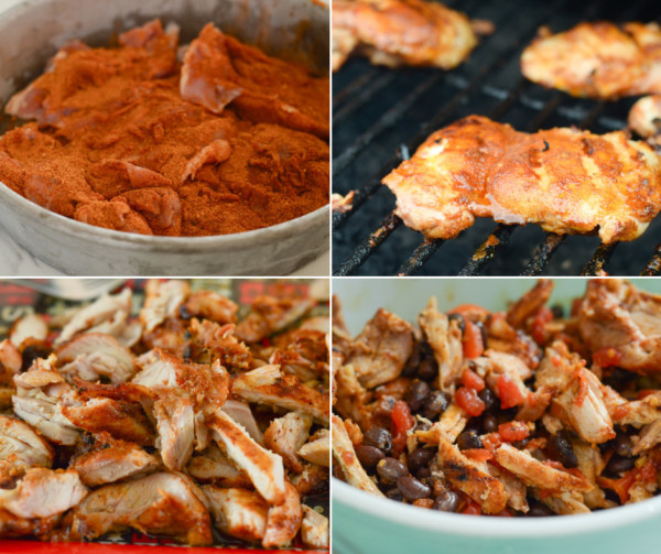pellet grill smoked enchiladas process shot