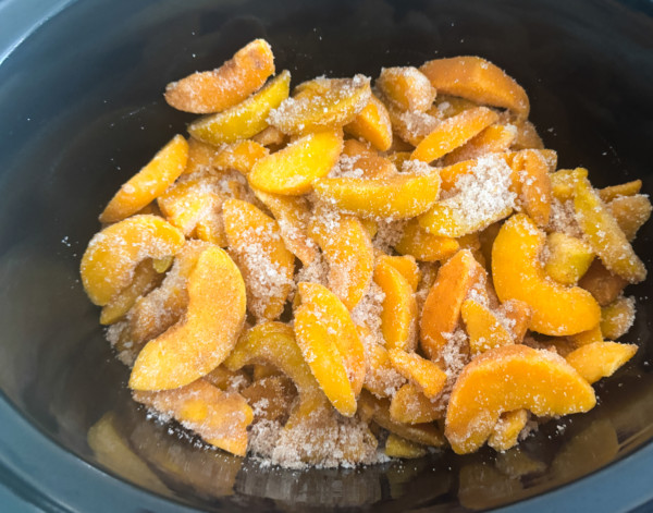 slow cooker peach cobbler with cake mix gluten free