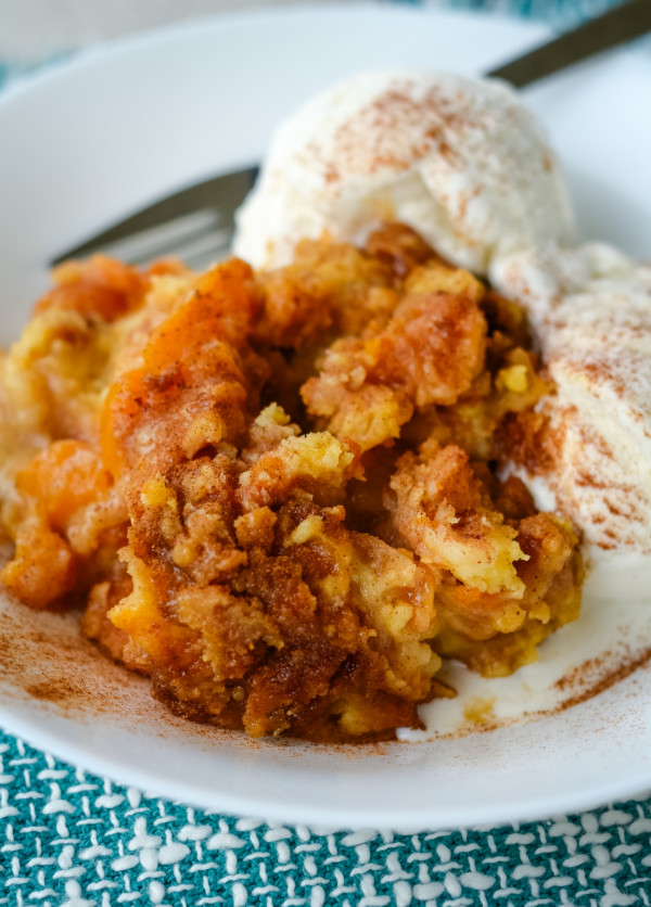 slow cooker peach cobbler with cake mix gluten free